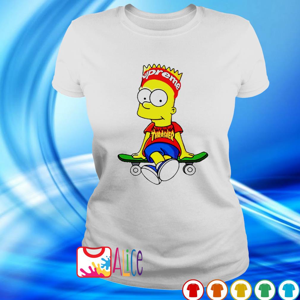 Bart simpson thrasher hoodie hot sale