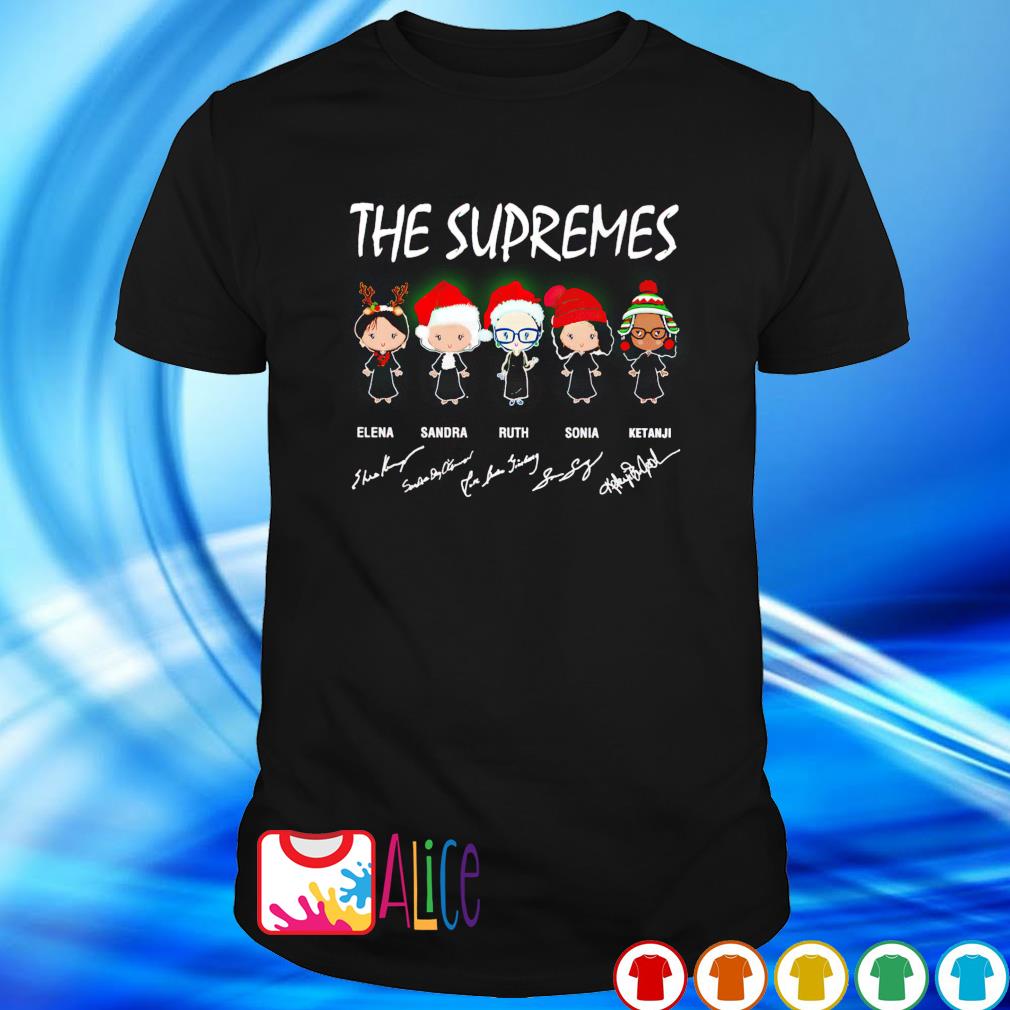 Original feminist the supremes Christmas signatures shirt