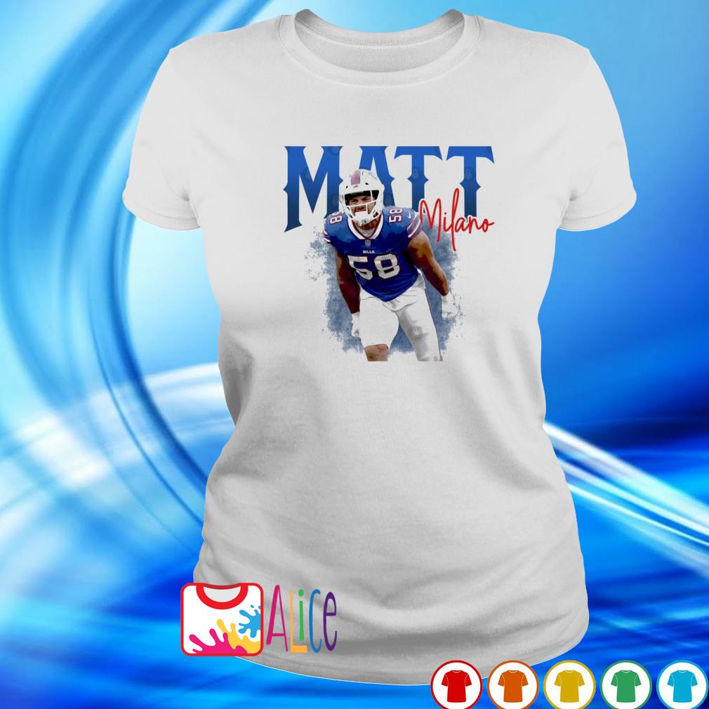 Matt Milano 58 Buffalo Bills football retro poster shirt, hoodie, sweater,  long sleeve and tank top