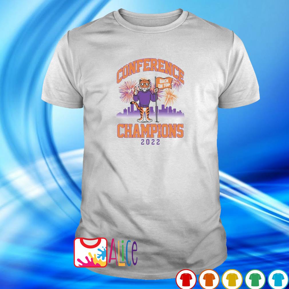 Funny clemson Tigers back on top conference champions 2022 shirt