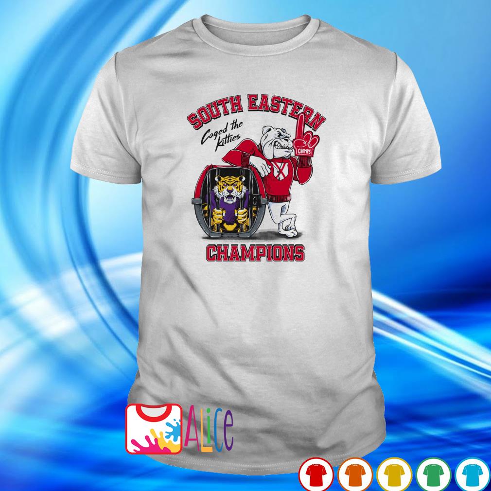 Nice south Eastern Champions Georgia Bulldogs caged the kitties shirt