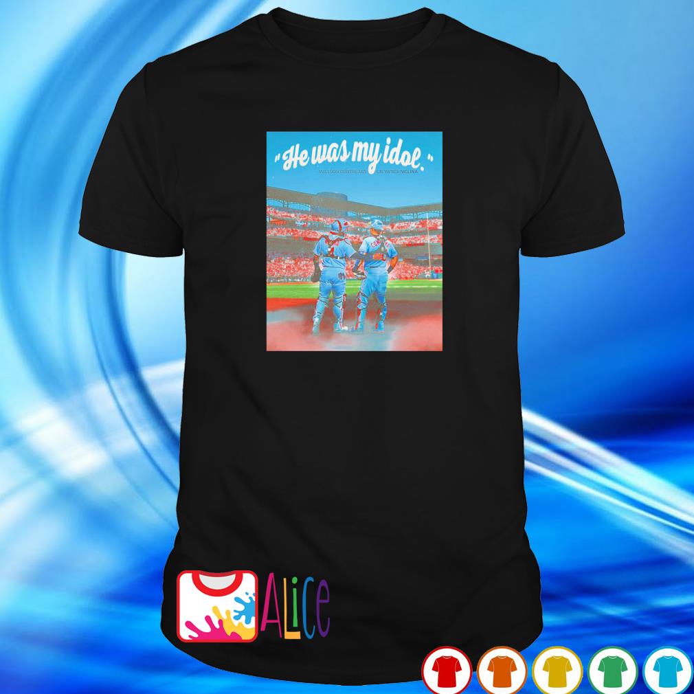 Premium he was my idol Wilson Contreras On Yadier Molina St Louis Cardinals shirt