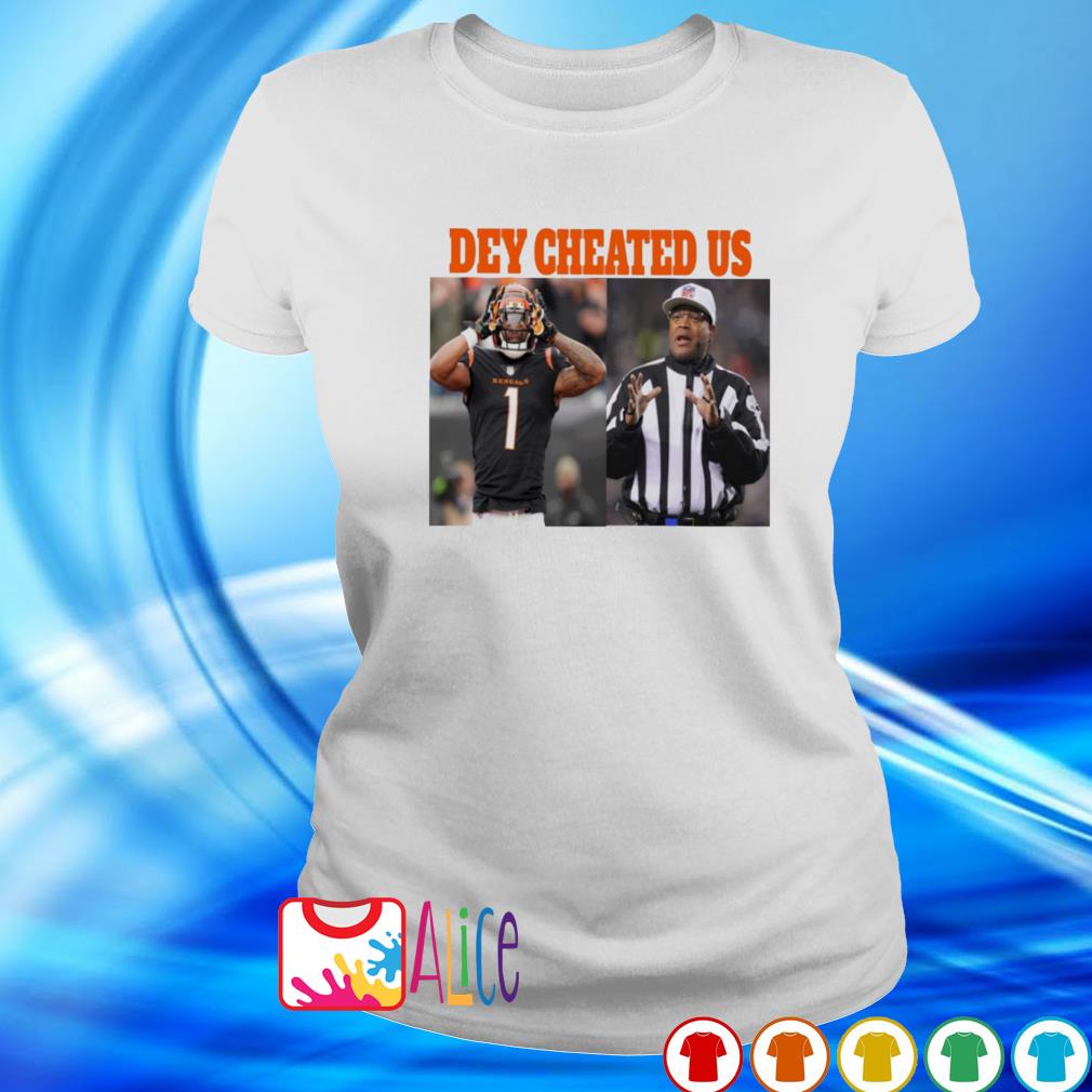 Nice dey cheated us griddy Ja'Marr Chase and Ronald Torbert shirt