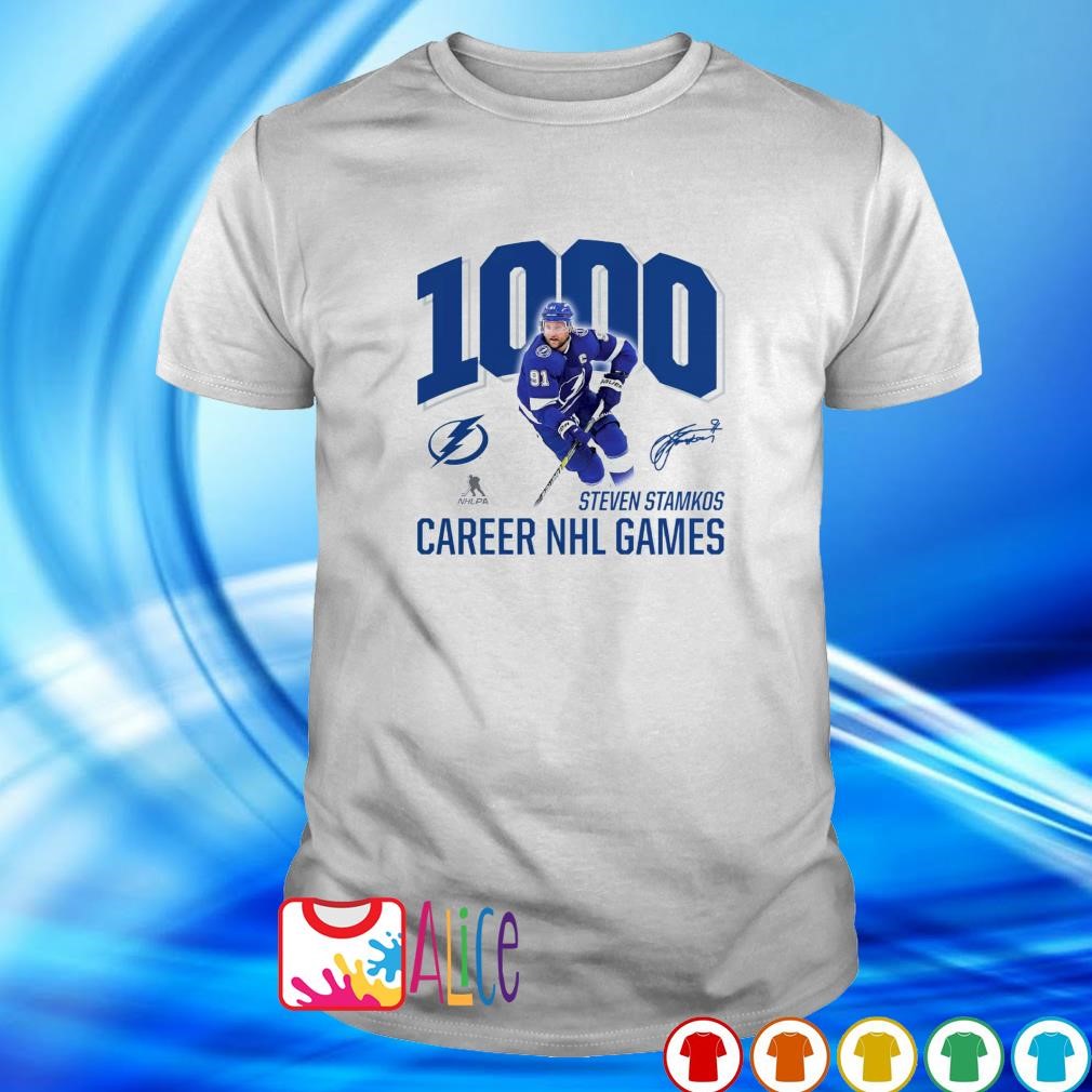 Steven Stamkos 1000 Career NHL Games Shirt, hoodie, sweater, long sleeve  and tank top